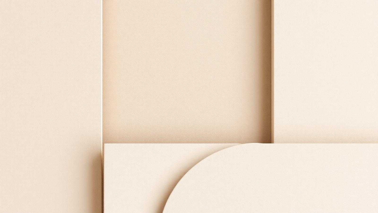 Minimal geometric composition in warm neutral tones